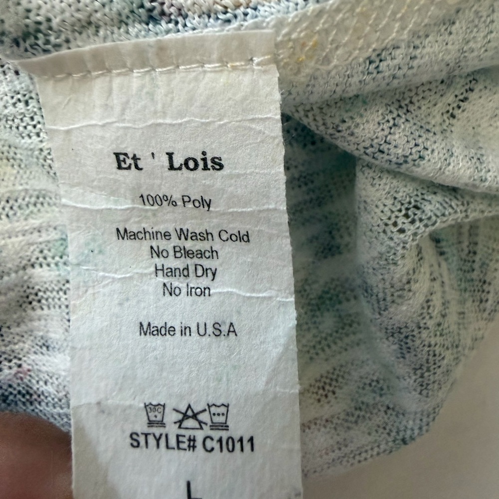 Et Lois Tank Top Size L Art to Wear Colorful Artsy Abstract Print Art Teacher - Picture 14 of 14